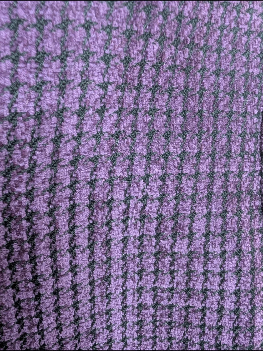 Style & Co Purple Houndstooth Check Zip Jacket Size 8